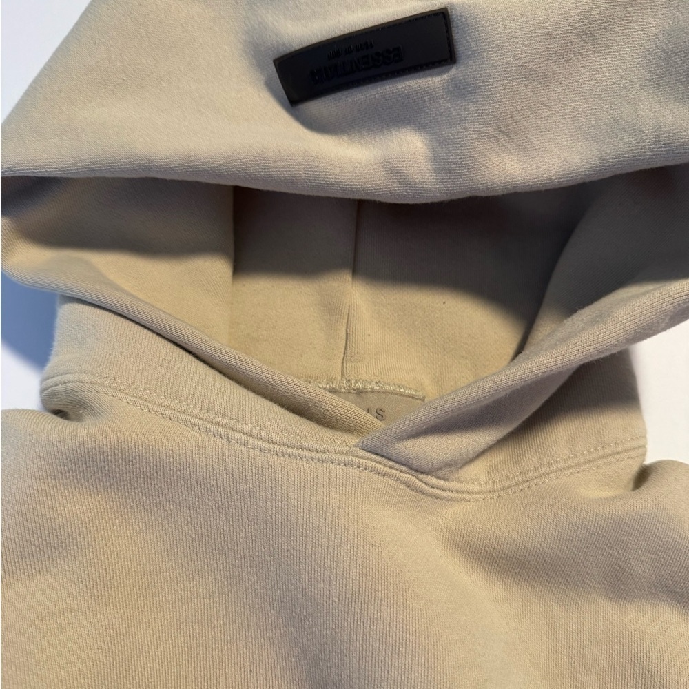 Fear of God Essentials Kids Hoodie 'Wheat' Size 8 - Picture 6 of 7